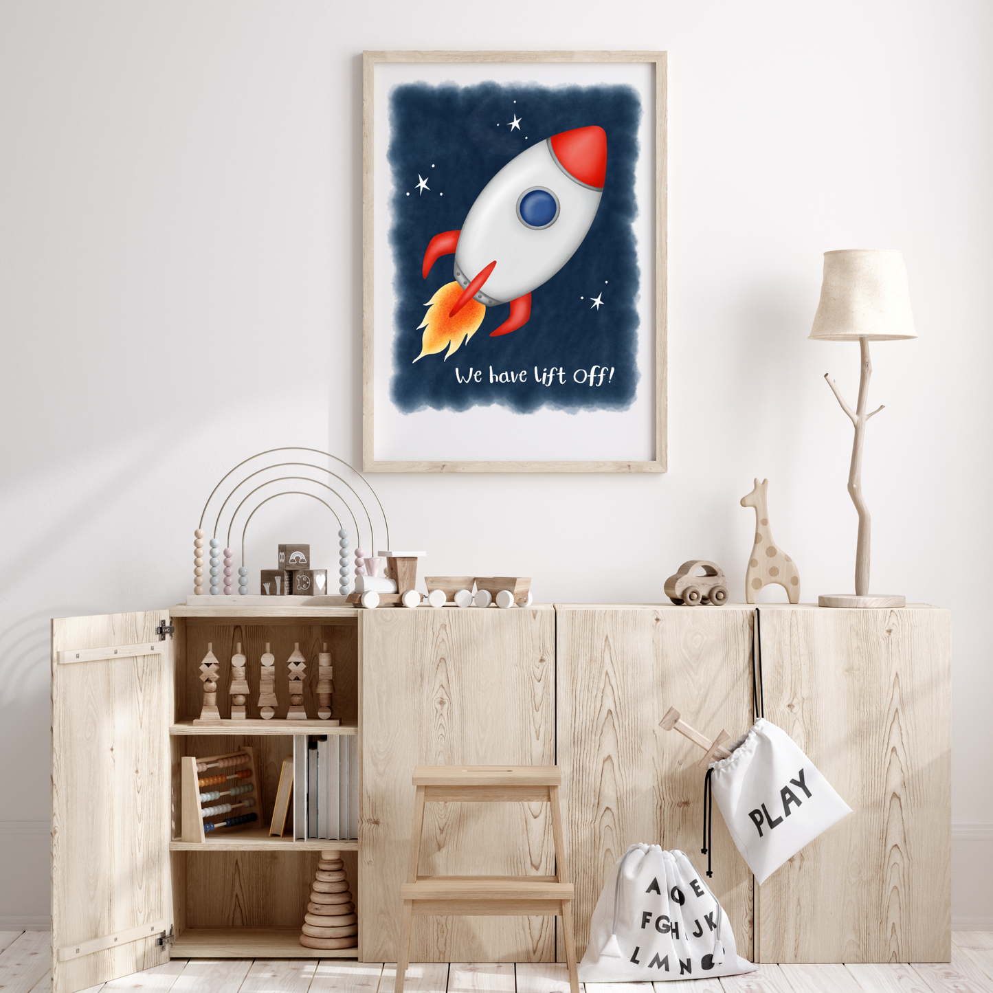 Lift Off! Rocket Ship Print