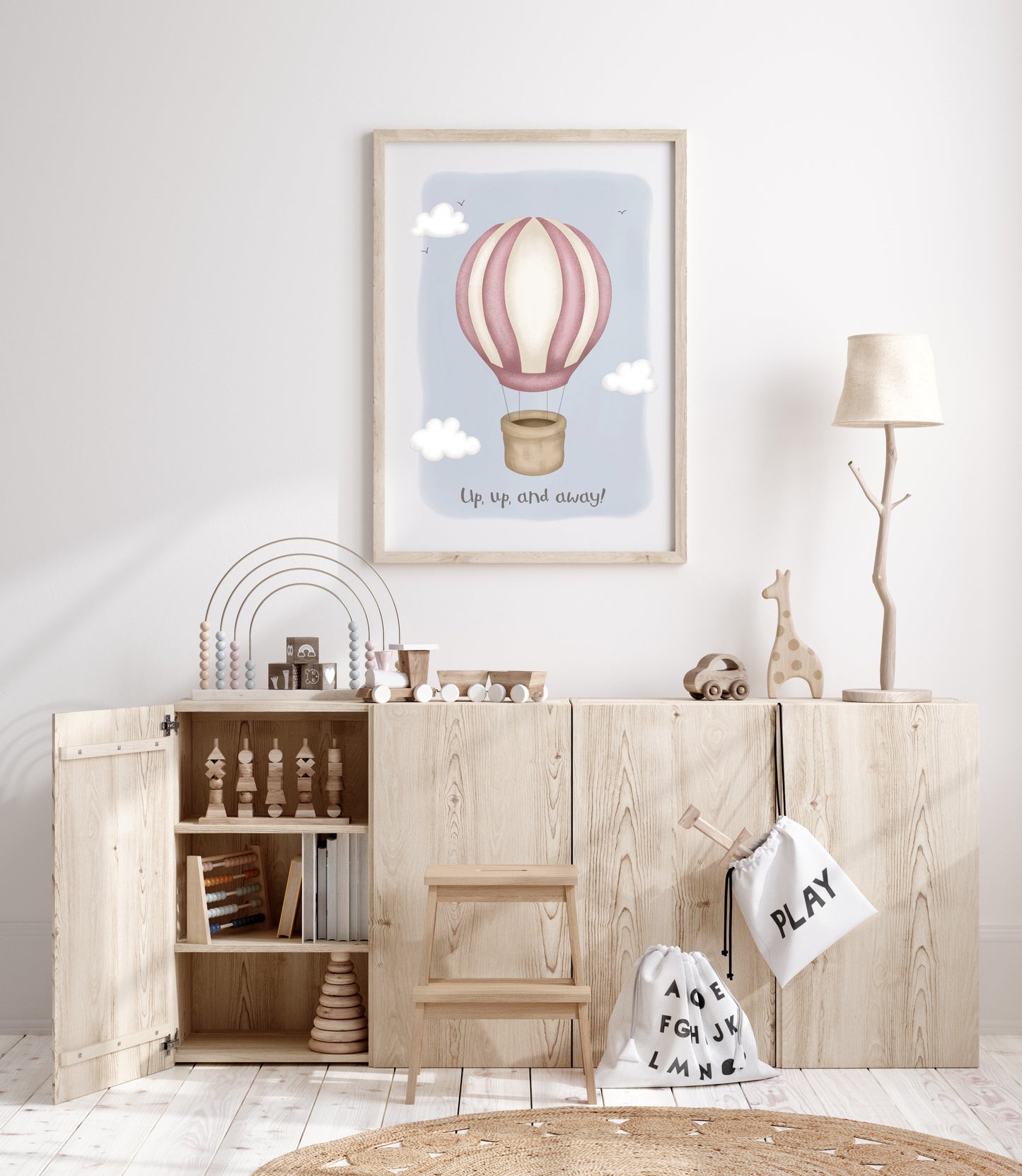 Up, Up and Away! - Hot Air Balloon Print