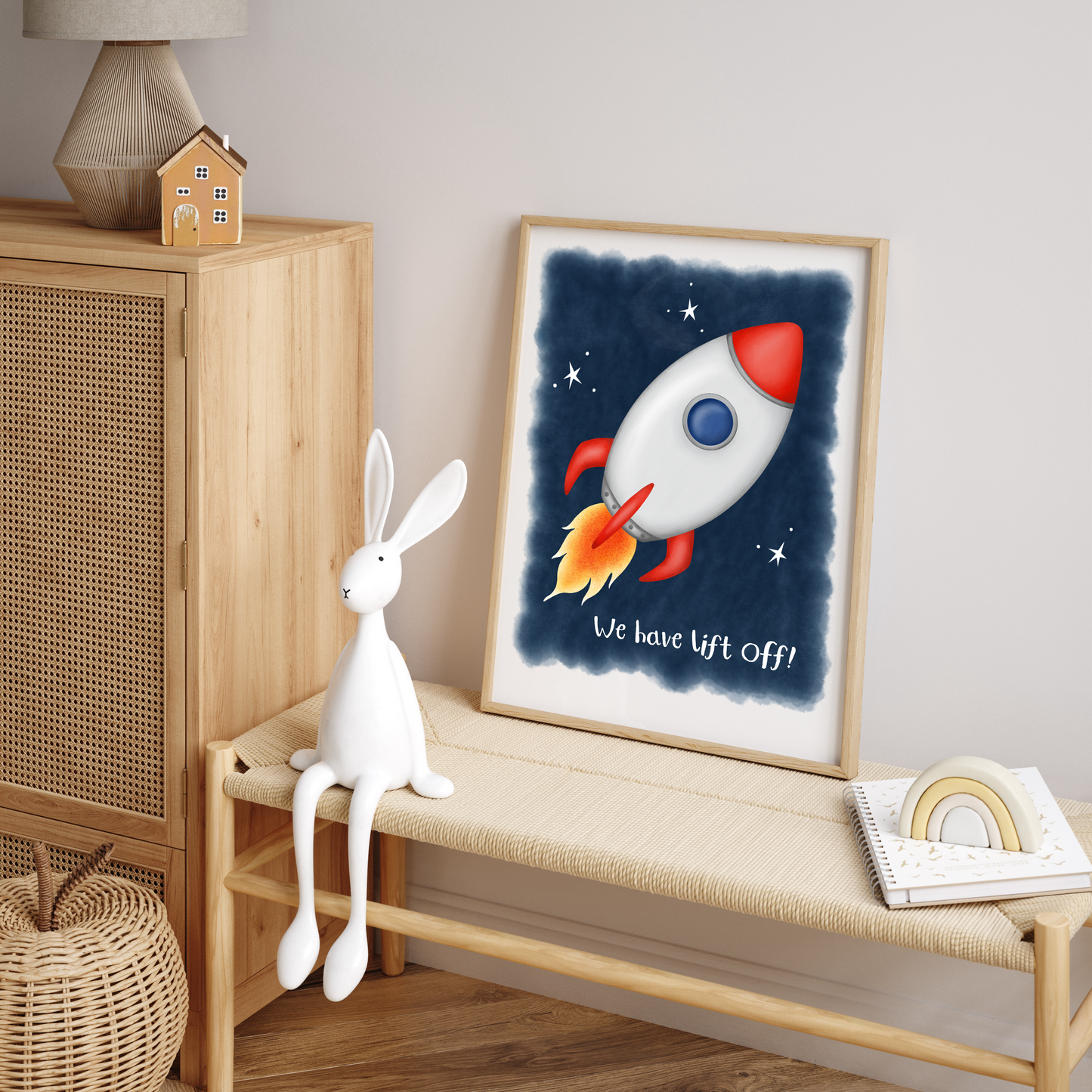 Lift Off! Rocket Ship Print